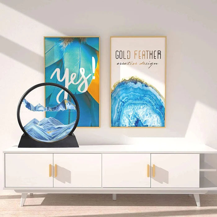 Moving Sand Art, 3D Natural Landscape showpieces for Home Décor, Antique Gifts