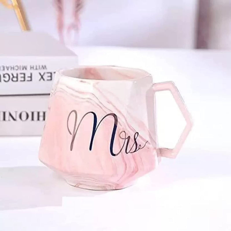 Mr. & Mrs. Couple Ceramic Mug (Set  Of 2) 300 ML