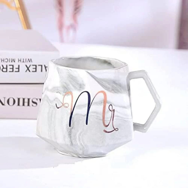 Mr. & Mrs. Couple Ceramic Mug (Set  Of 2) 300 ML