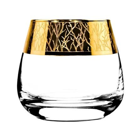 LIMITED EDITION GOLD RIM WHISKEY GLASS - 300ML(Pack Of 6)