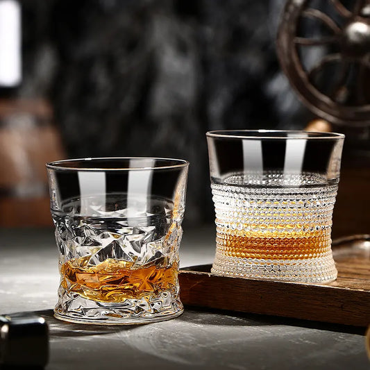 New Fashioned Crystal Whiskey Glass  300 ML(Pack Of 6)