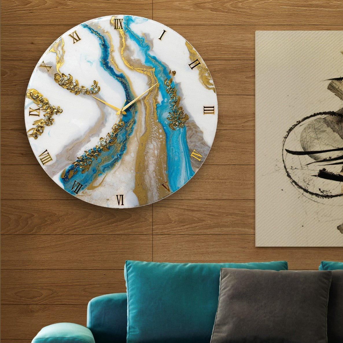 Calm Rivers Resin Clock