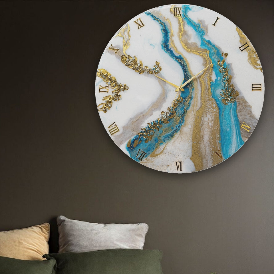 Calm Rivers Resin Clock