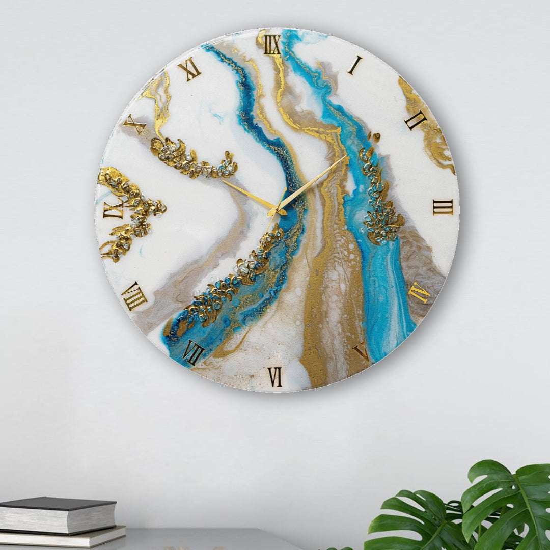 Calm Rivers Resin Clock