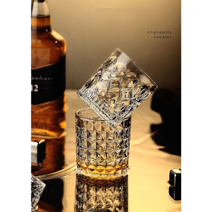 Rock Tumbler Whisky Glasses - 310ML( Pack Of 6)