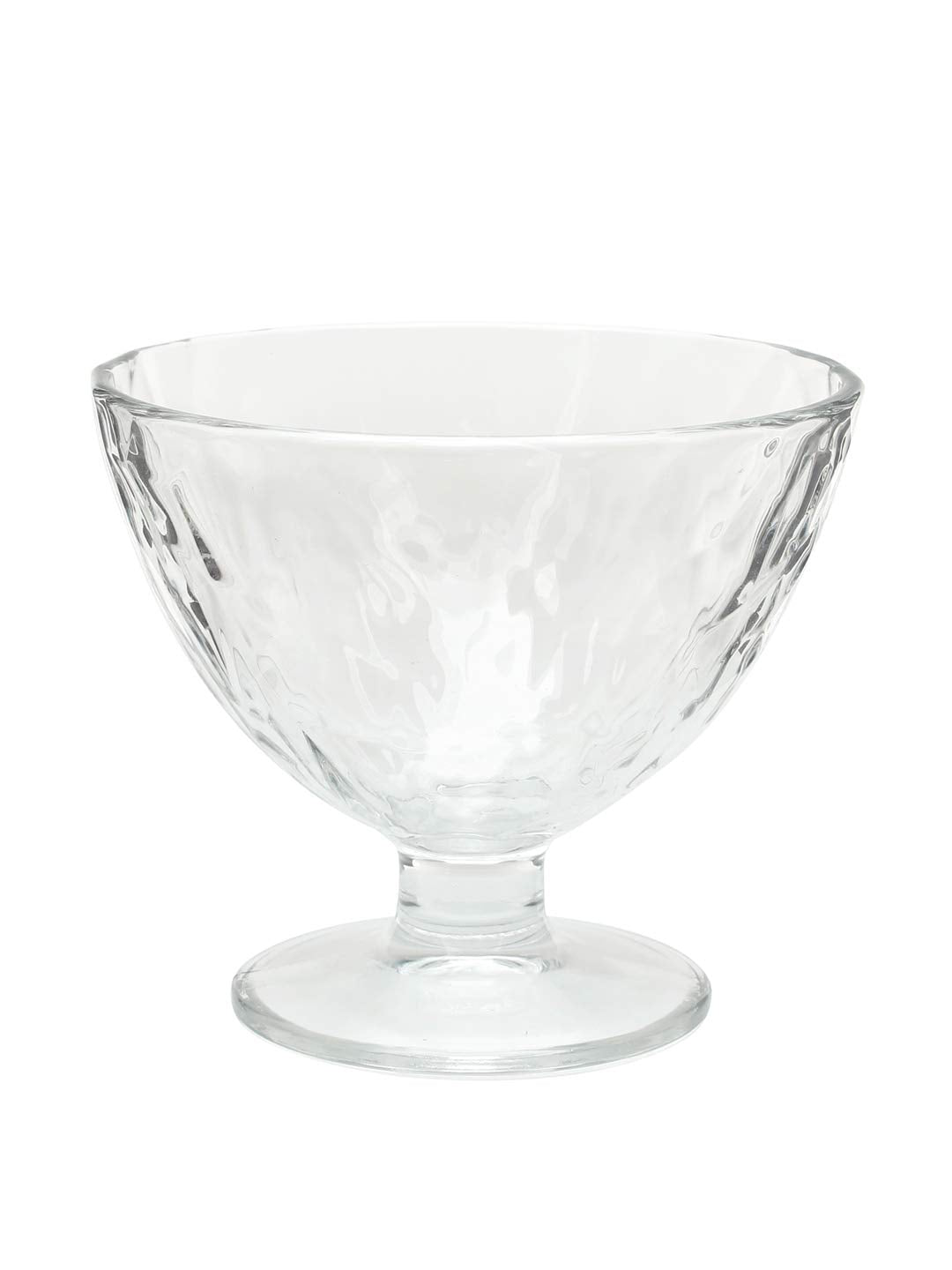 Raised Diamond  Design  Glass Ice-Cream Cup -  280 ML (Pack Of 6)