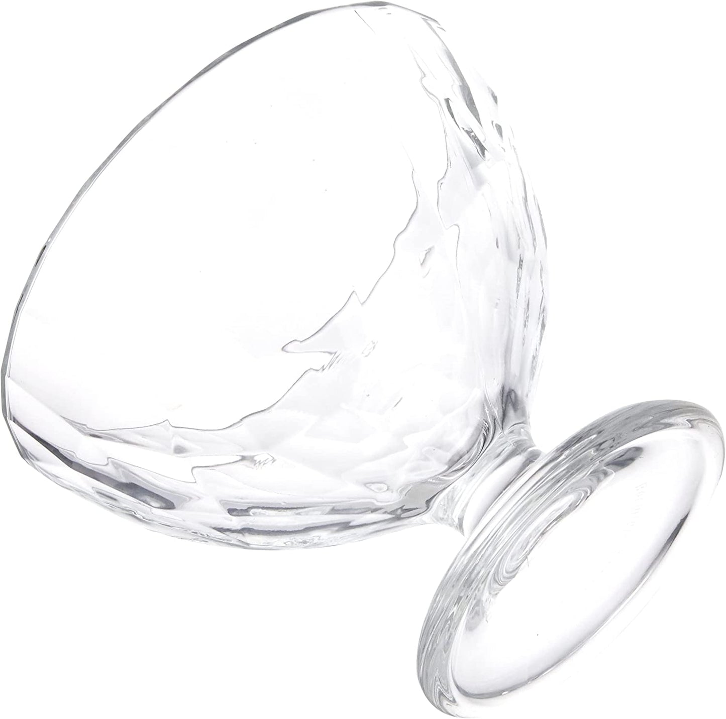 Raised Diamond  Design  Glass Ice-Cream Cup -  280 ML (Pack Of 6)