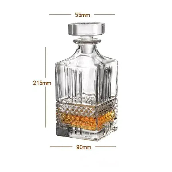 Crystal Clear 7 Pcs Decanter and 6 pcs Glasses Set