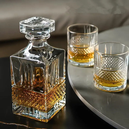 Crystal Clear 7 Pcs Decanter and 6 pcs Glasses Set