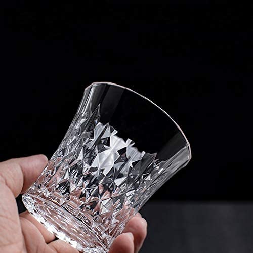 Diamond Cut Tumbler Whisky Glasses - 280 ML(Pack Of 6)