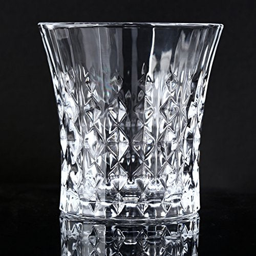 Diamond Cut Tumbler Whisky Glasses - 280 ML(Pack Of 6)