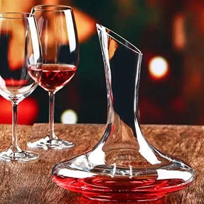 Crystal Wine Goblet Dispenser with Wine Glass Set - 1500ML