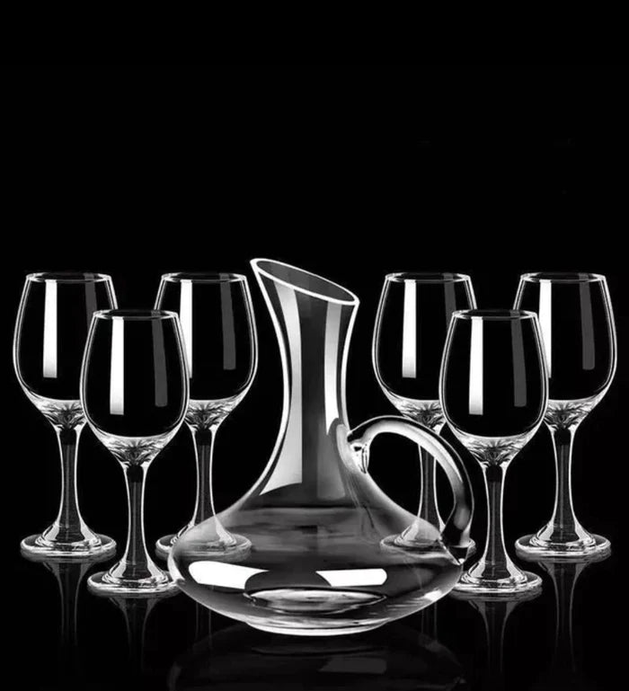 Crystal Wine Decanter with Wine Glass Set - 1500ML