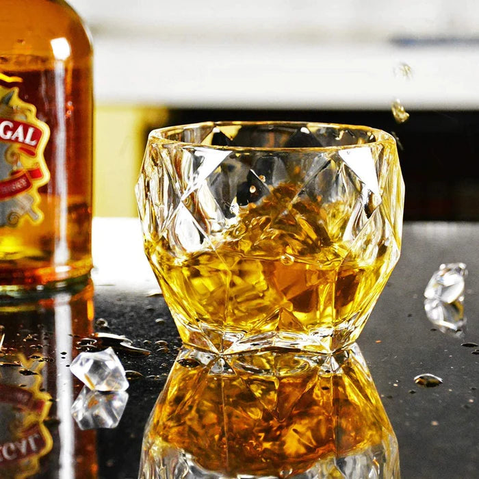 Diamond Whiskey Glass, 350 ml(Pack Of 6)