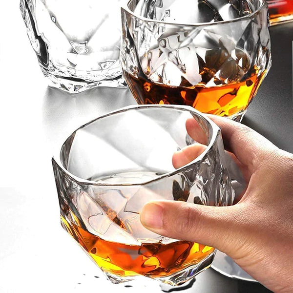 Buy Skyborne Diamond Shaped Glass Whiskey Glasses Clear, 350 ml Online ...