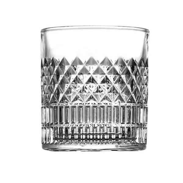 Embossed Old Fashion Whiskey Glass 225 ml(Pack Of 6)
