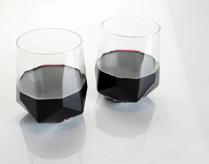 FACETED CRYSTAL WINE GLASSES - 310ML(Pack Of 6)