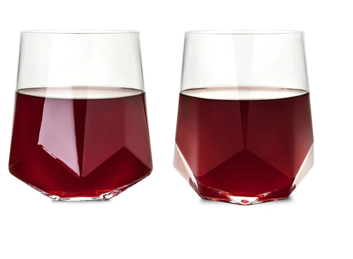 FACETED CRYSTAL WINE GLASSES - 310ML(Pack Of 6)