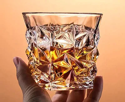 Crystal Diamond Whiskey Glass - 300ml(Pack Of 6)