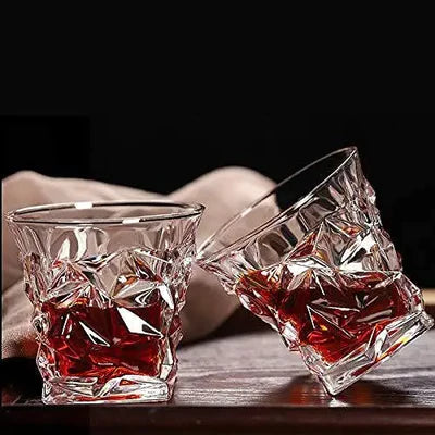 Crystal Diamond Whiskey Glass - 300ml(Pack Of 6)
