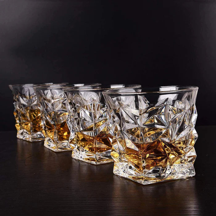 Crystal Diamond Whiskey Glass - 300ml(Pack Of 6)