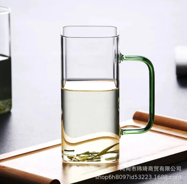 Crystal Clear Glass Mug with Handle-400ML (Pack Of 6)