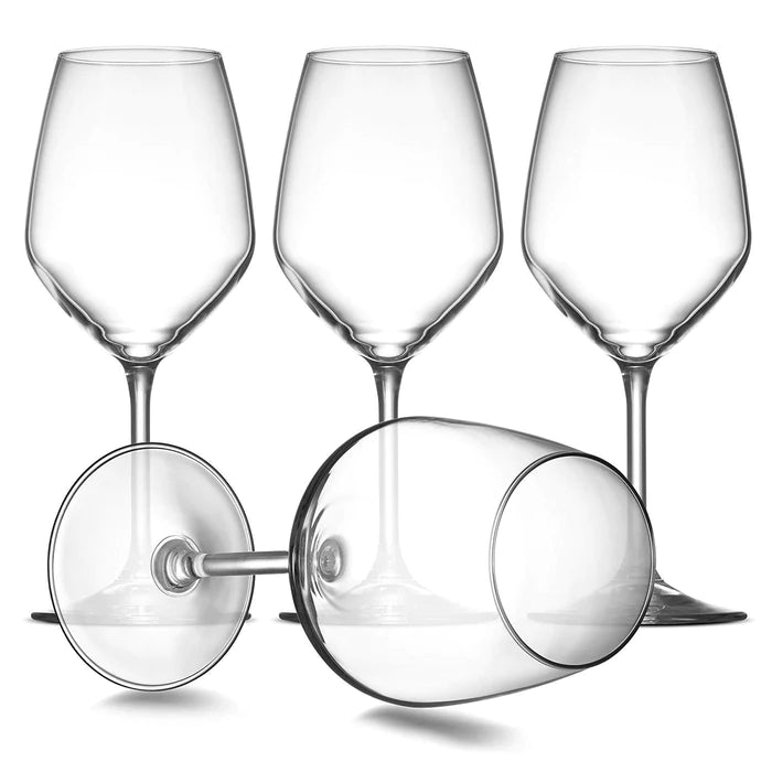 Sparkling Crystal Wine Glasses - 430ML (Pack Of 6)