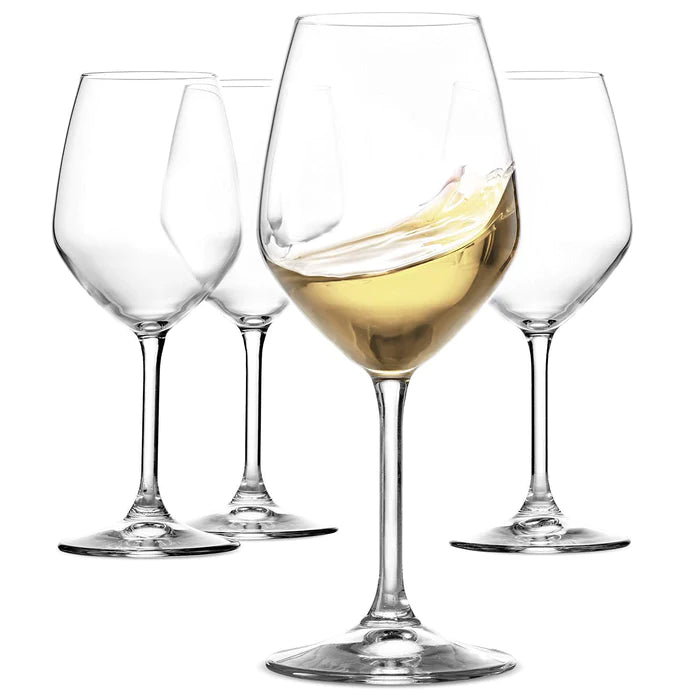 Sparkling Crystal Wine Glasses - 430ML (Pack Of 6)