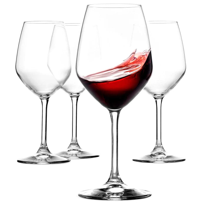 Sparkling Crystal Wine Glasses - 430ML (Pack Of 6)