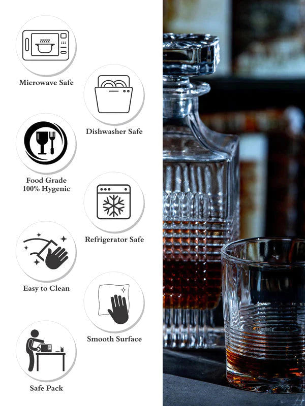 Transparent Crystal Glass 1 pcs Decanter - 850ML