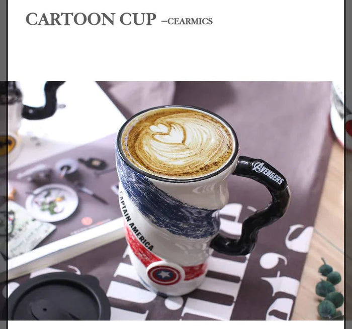 Super Heroes Ceramic Coffee Mug-Pack of 01 Design May Very