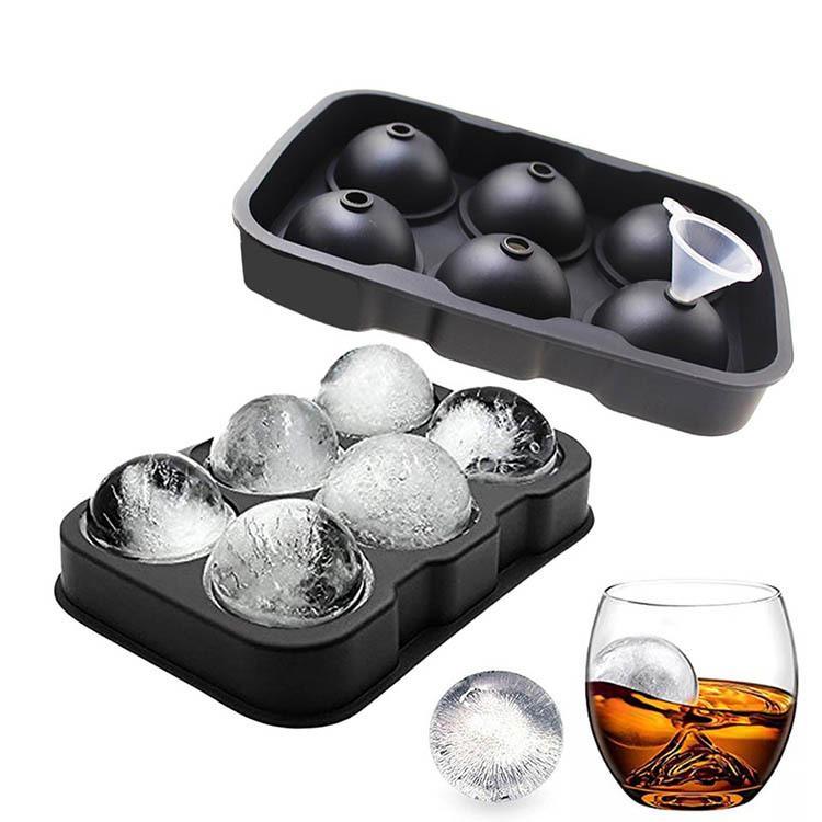 Six Cavity Silicone Ice Cube Mold, Set Of 2