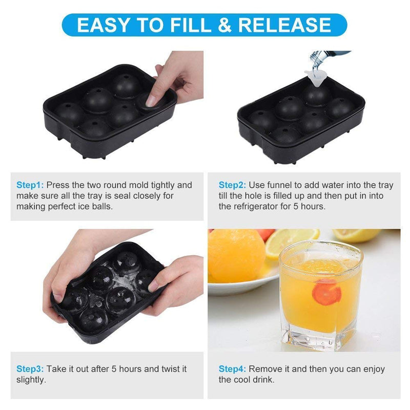 Silicone Fancy Cocktail Ice Cube Tray Set