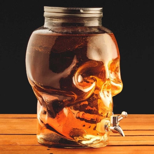 Drinking Skull Mason Jar with Metal Lid (6 Litter)