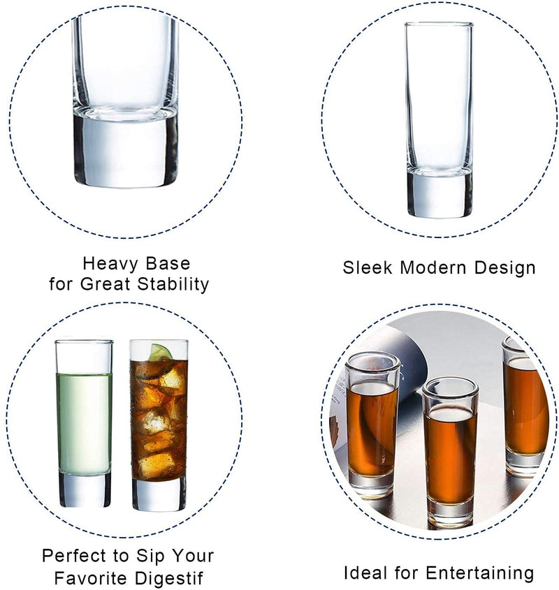 Skyborn Italian Premium  Stylish and Crystal shot Glasses (50 ml) (Pack of 6)