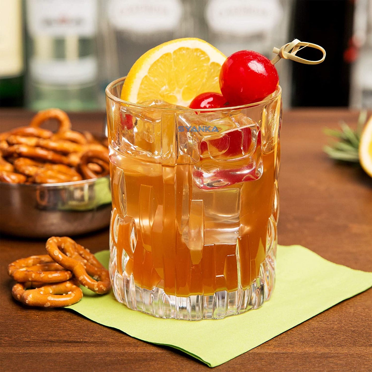 Italian Traditional Whiskey Glasses - 300 ML(Pack Of 6)