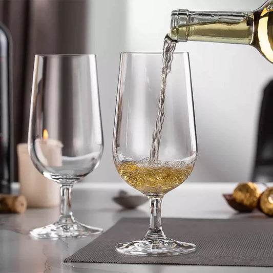 Premium Crystal Cut Wine Glasses - 400 ml (Pack Of 6)