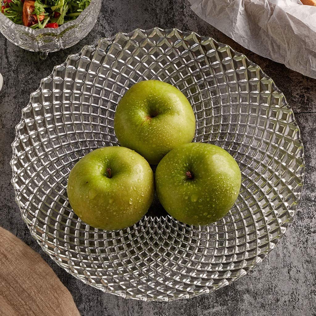 Dining Table Glass Serving Vegetable and Fruit Bowl Tray (1 Pcs)