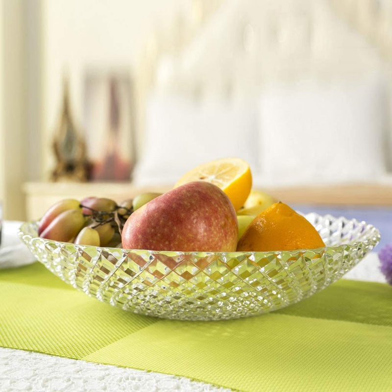Dining Table Glass Serving Vegetable and Fruit Bowl Tray (1 Pcs)