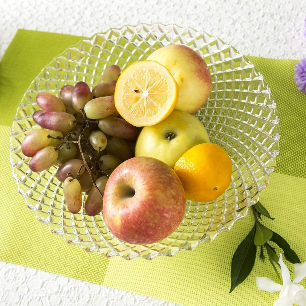 Dining Table Glass Serving Vegetable and Fruit Bowl Tray (1 Pcs)