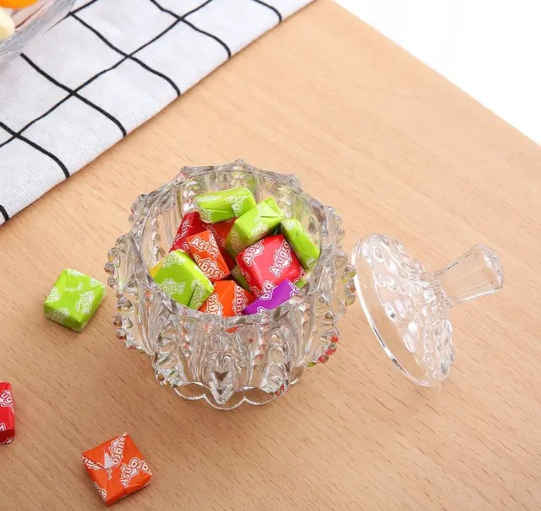 Glass storage candy jar with lid 250ml (Pack Of 1)