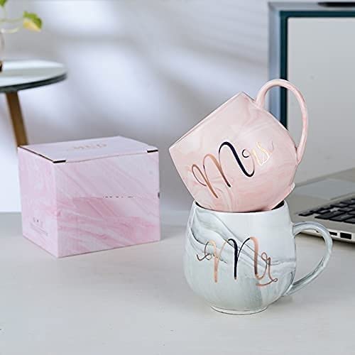 Stylish  Mr. and Mrs. Couples Ceramic Coffee Mug (300 ML) (Pack Of 2)