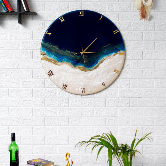 Ticking Thunder Resin Clock  (Royal Blue)