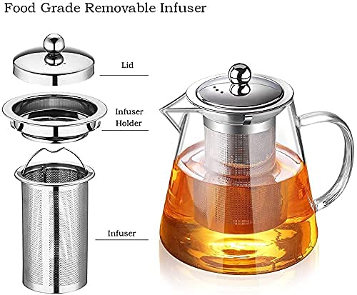 Tea Kettle with Stainless Steel Infuser & Lid (550 ML)