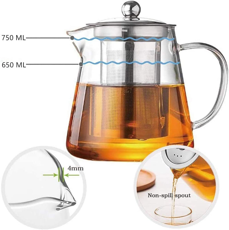 Tea Kettle with Stainless Steel Infuser & Lid (550 ML)