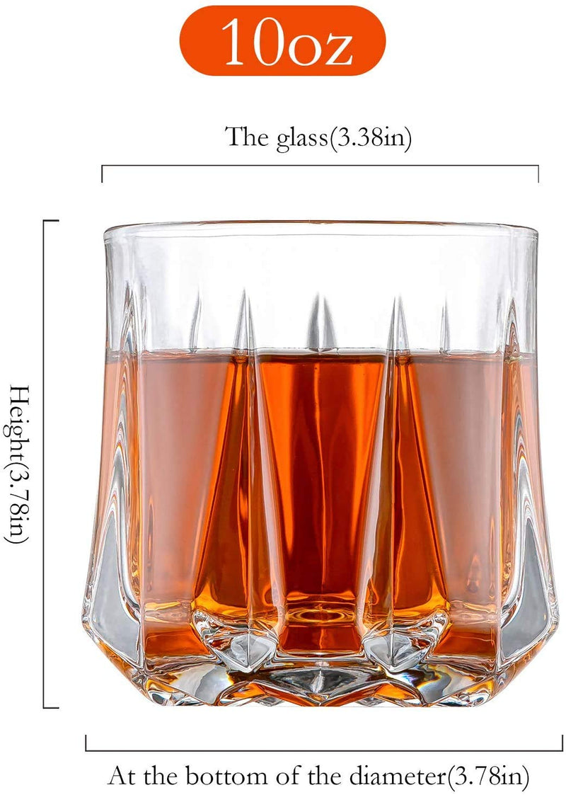 Crystal Rocks Whiskey Glasses  300 ML(Pack Of 6)