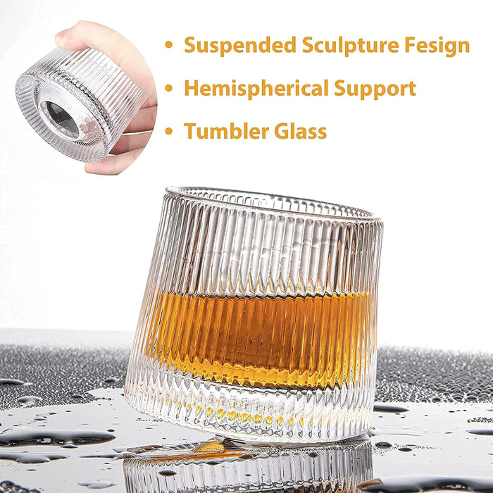 Vertical Stripe Whiskey Glass 160 ML(Pack Of 6)