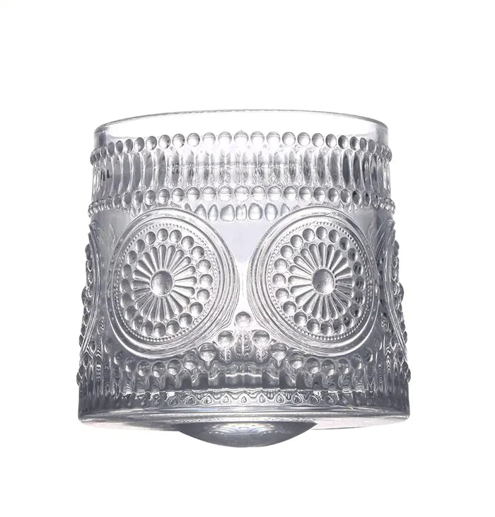 Vintage Embossed Whiskey Glass  160 ML(Pack Of 6)