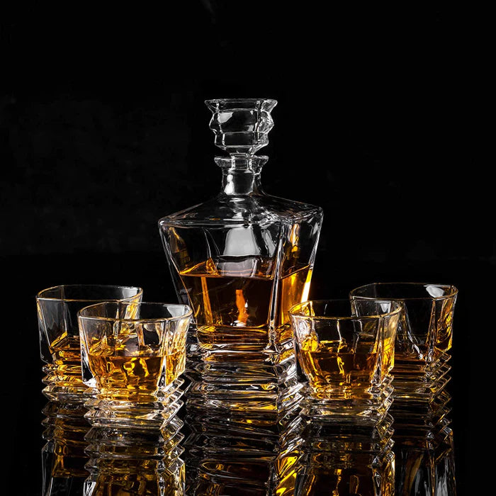 Step Whiskey Set of Decanter (1000ML) & 6 Glasses (300ML)