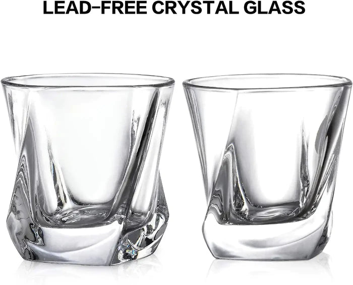 Crystal Sunflower Whiskey Glass - 325 ML(Pack Of 6)